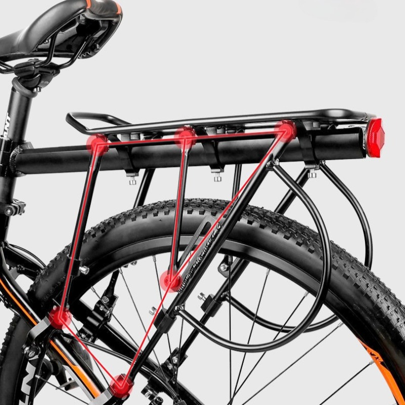 Cargo Rack Aluminum - Portaequipajes para asiento trasero de bicicleta,