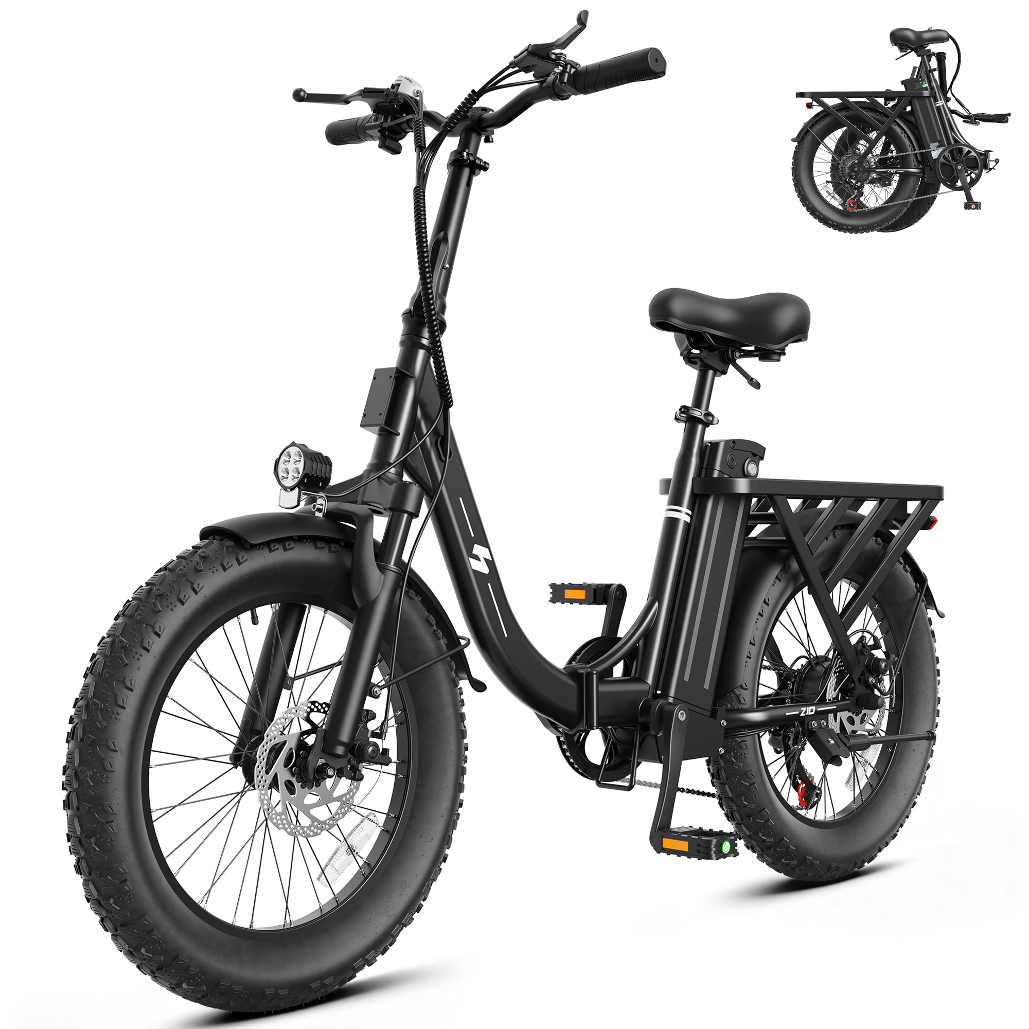 Commuter Biking - Bicicleta Eléctrica Plegable Hopepeak Z10 para