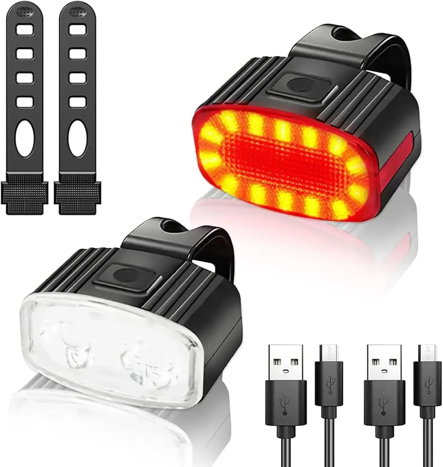 Juego de luces delanteras y tr - Bike Light Front Rear reseña y precio