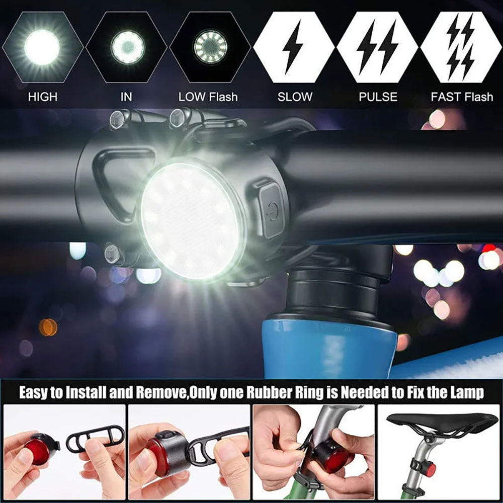 Juego de Luces LED Recargables - Bike Light Front Rear reseña y precio